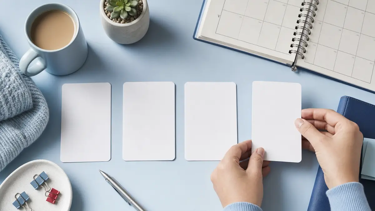 A simple debt support plan being arranged step by step